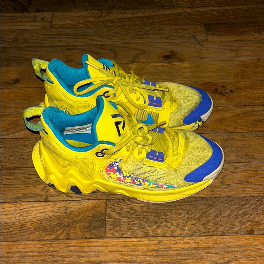 Nike Yellow and Blue Sneakers